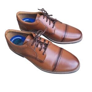 Nunn Bush Leather Cap Toe Oxford Dress Shoes Men 10.5 W Brown